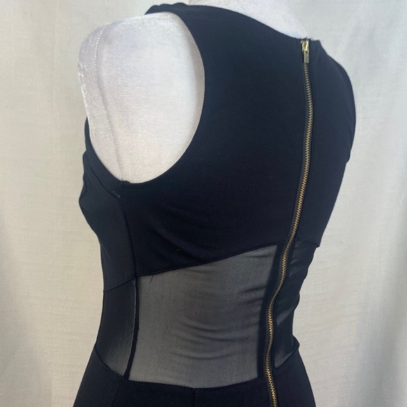 Express Black Bodycon Dress with Mesh Cut Outs - Picture 8 of 14